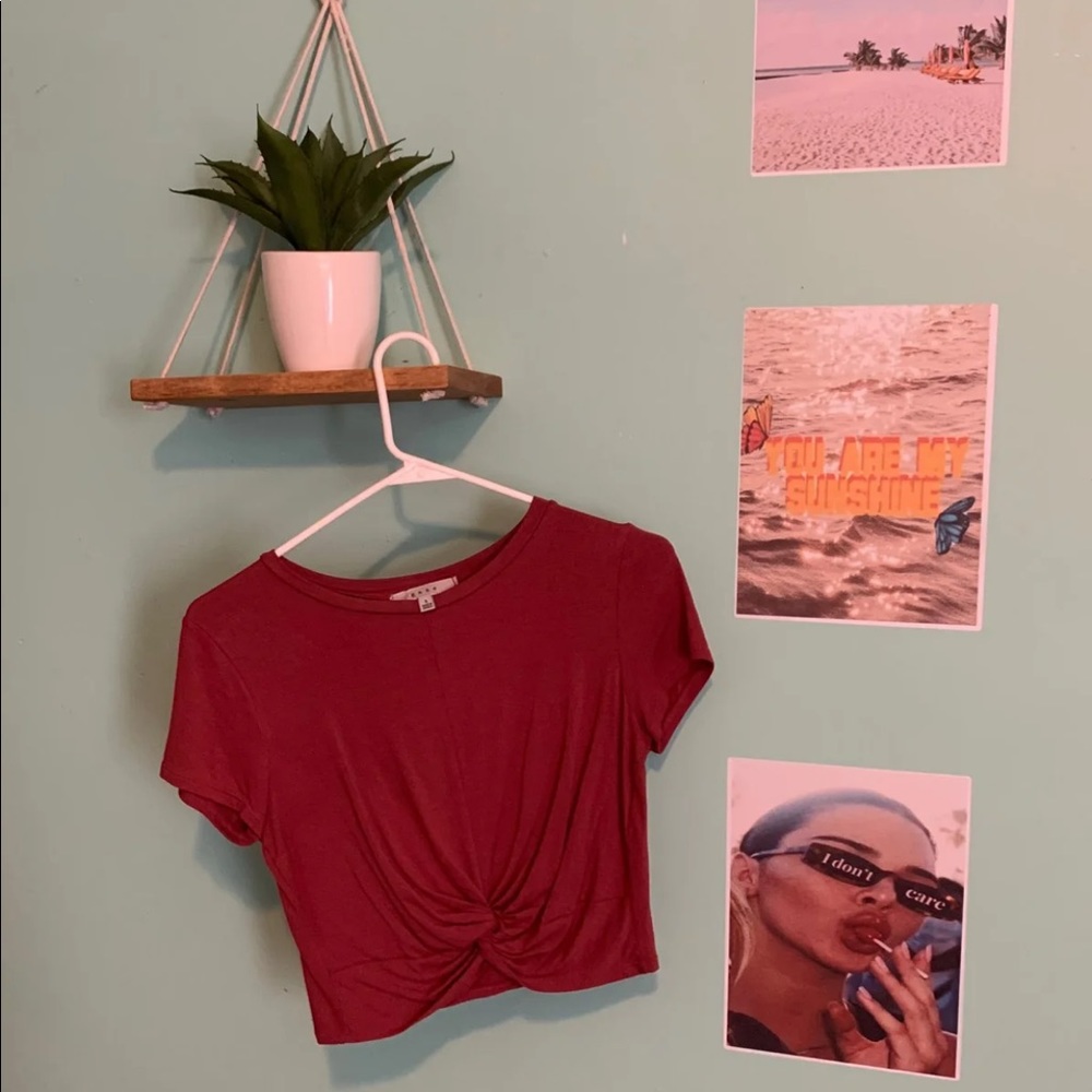 red crop top super cute and soft